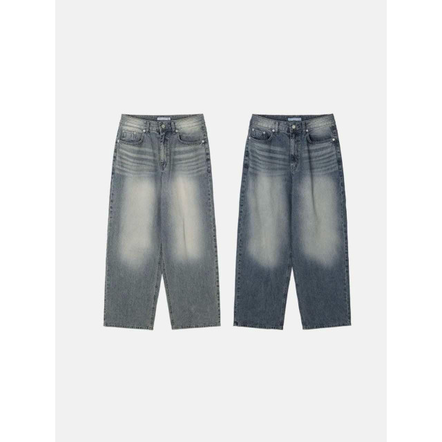 韓國🇰🇷YKK拉鍊螺紋水洗丹寧褲『韓國連線』