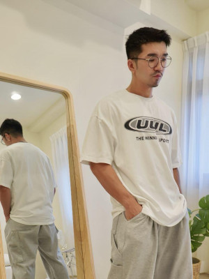 韓國🇰🇷男女帥氣不費力!UUL寬鬆印花短袖『韓國連線』