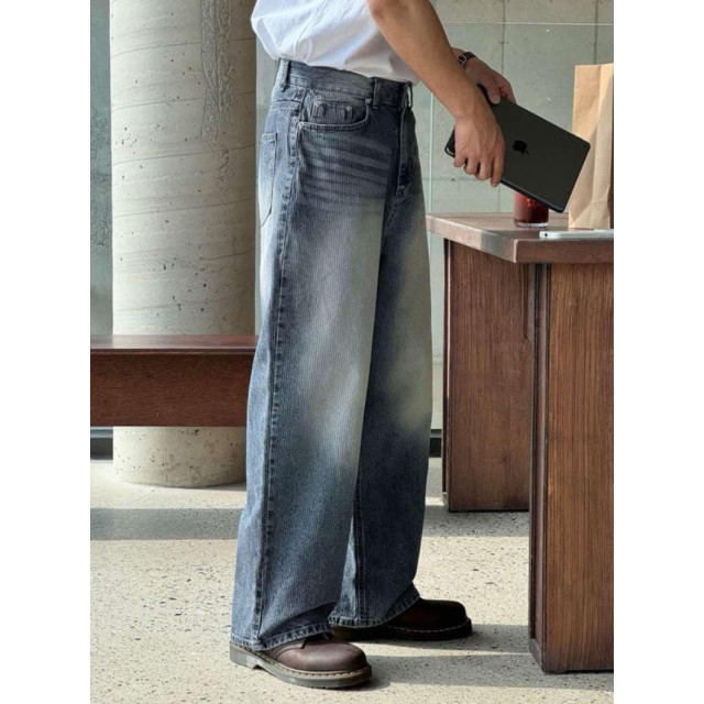 韓國🇰🇷YKK拉鍊螺紋水洗丹寧褲『韓國連線』