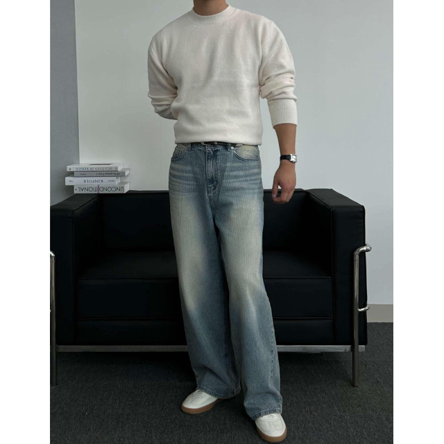 韓國🇰🇷YKK拉鍊螺紋水洗丹寧褲『韓國連線』