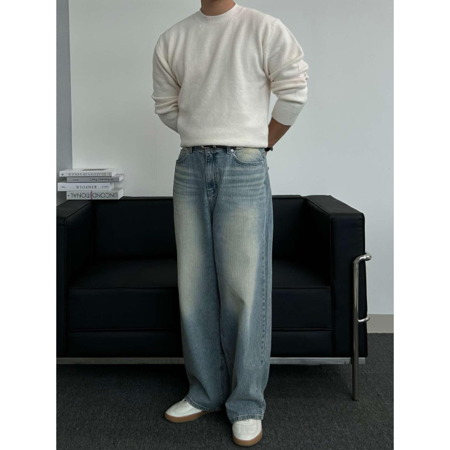 韓國🇰🇷YKK拉鍊螺紋水洗丹寧褲『韓國連線』