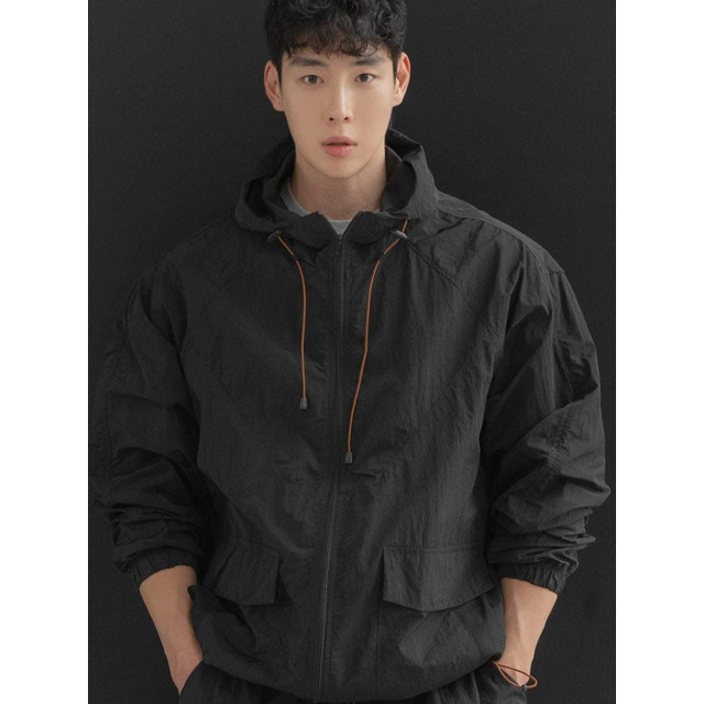 韓國🇰🇷3色!!尼龍機能落肩防風連帽外套『韓國連線』