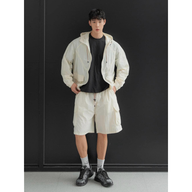 韓國🇰🇷3色!!尼龍機能落肩防風連帽外套『韓國連線』