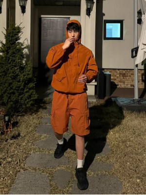 韓國🇰🇷3色!!尼龍機能落肩防風連帽外套『韓國連線』