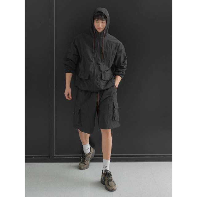 韓國🇰🇷3色!!尼龍機能落肩防風連帽外套『韓國連線』