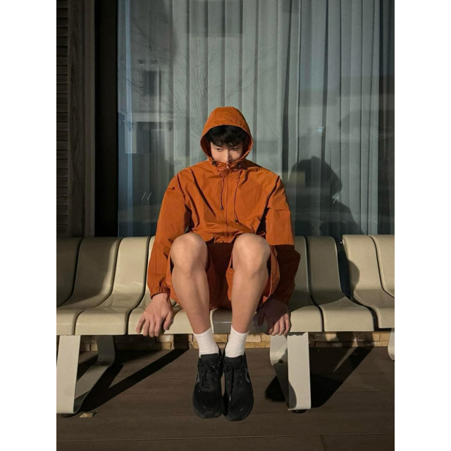 韓國🇰🇷3色!!尼龍機能落肩防風連帽外套『韓國連線』