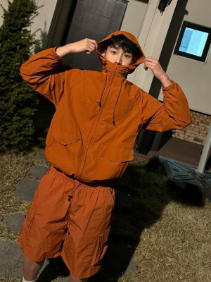 韓國🇰🇷3色!!尼龍機能落肩防風連帽外套『韓國連線』