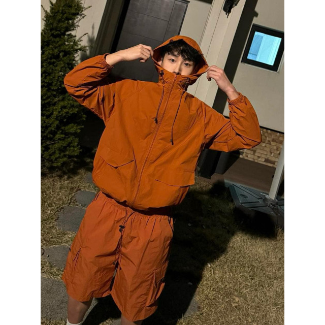 韓國🇰🇷3色!!尼龍機能落肩防風連帽外套『韓國連線』