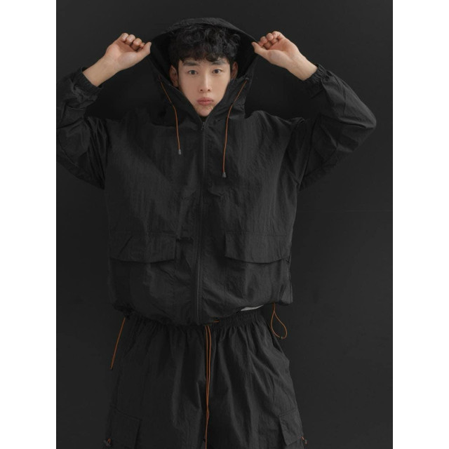 韓國🇰🇷3色!!尼龍機能落肩防風連帽外套『韓國連線』