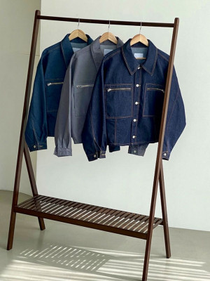 一件讓你帥到爆!復古翻領雙口袋牛仔夾克『韓國連線』