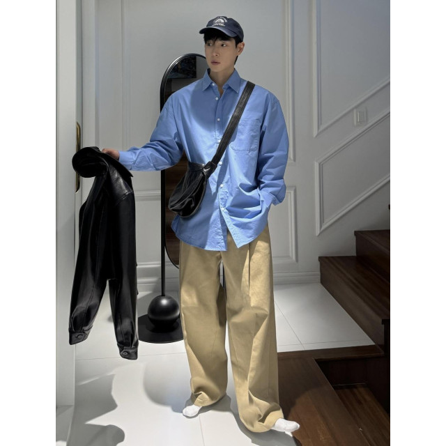 韓國🇰🇷11種顏色!!基本款薄款簡約長袖襯衫『韓國連線』