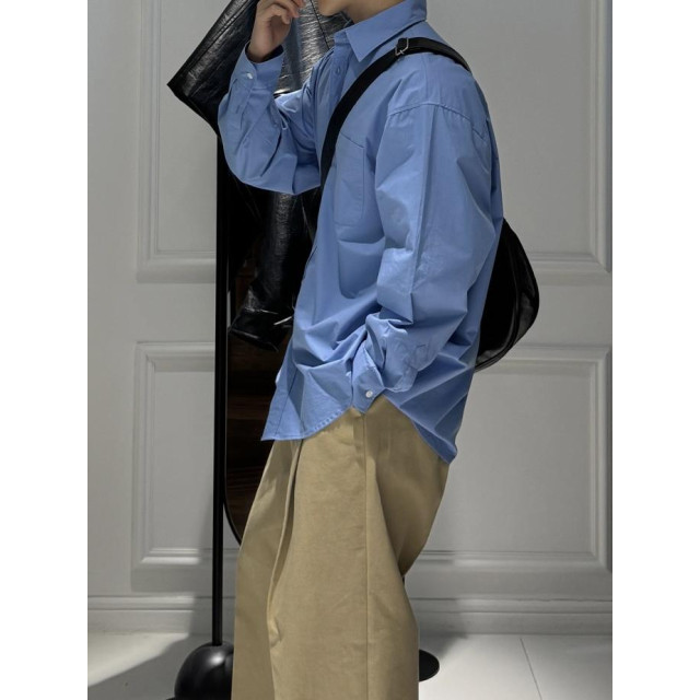 韓國🇰🇷11種顏色!!基本款薄款簡約長袖襯衫『韓國連線』