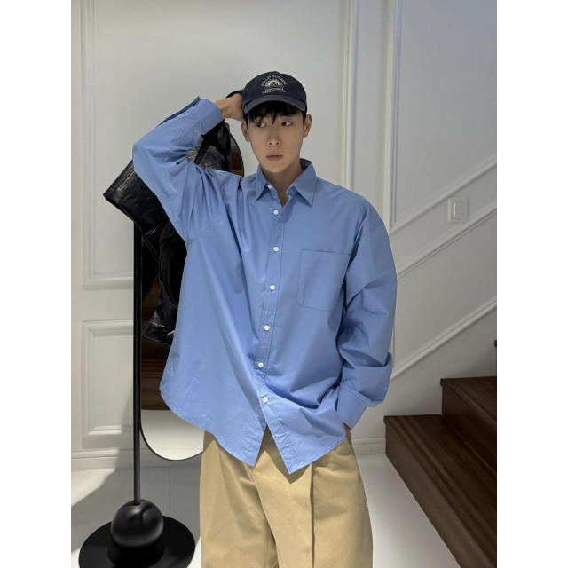 韓國🇰🇷11種顏色!!基本款薄款簡約長袖襯衫『韓國連線』