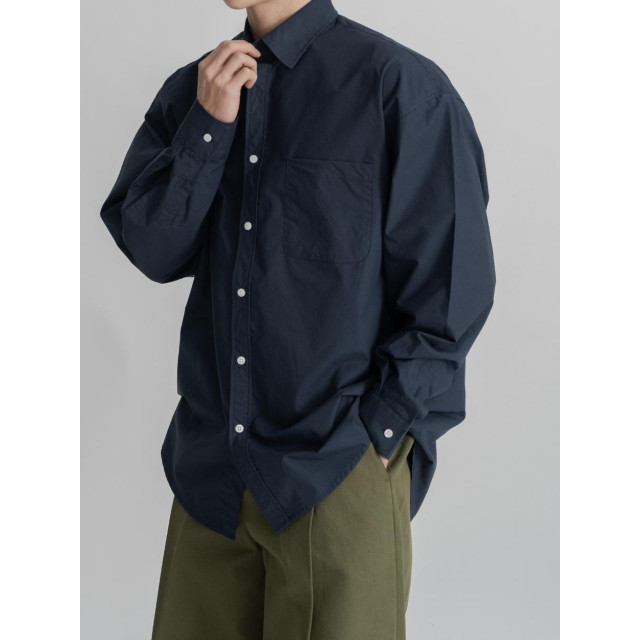 韓國🇰🇷11種顏色!!基本款薄款簡約長袖襯衫『韓國連線』