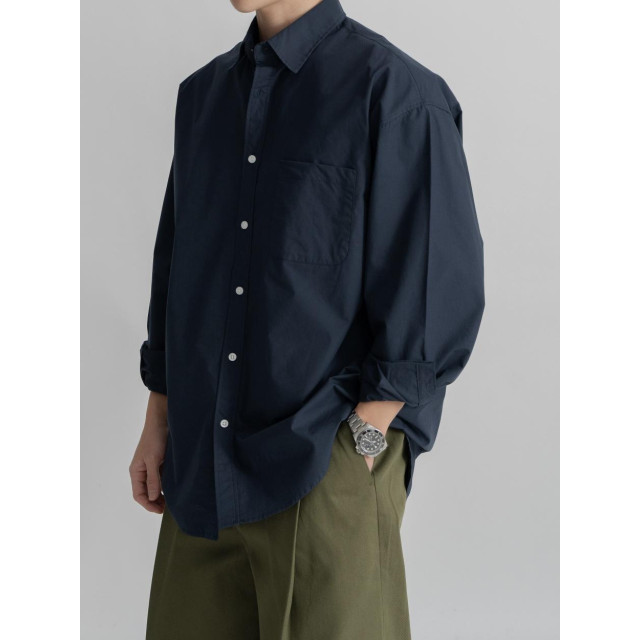 韓國🇰🇷11種顏色!!基本款薄款簡約長袖襯衫『韓國連線』