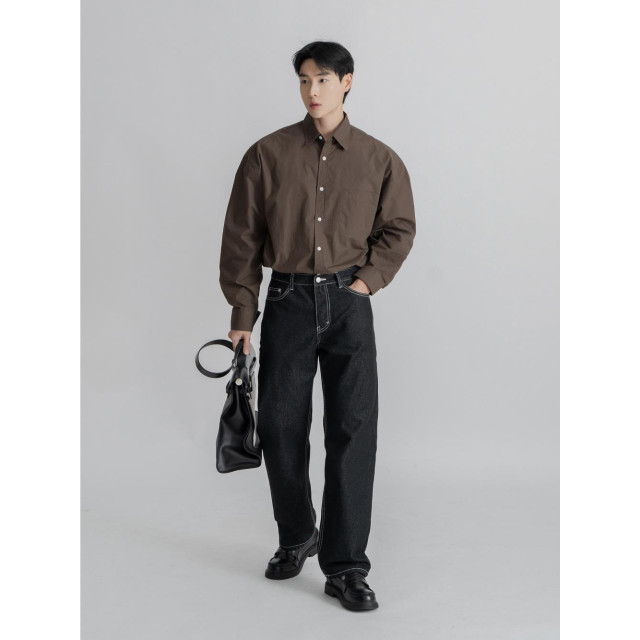 韓國🇰🇷11種顏色!!基本款薄款簡約長袖襯衫『韓國連線』