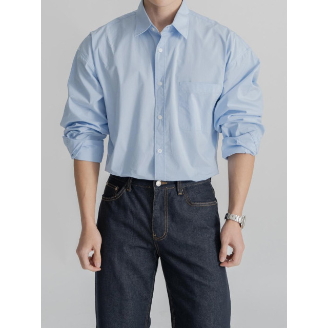 韓國🇰🇷11種顏色!!基本款薄款簡約長袖襯衫『韓國連線』