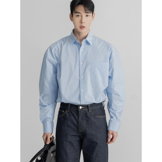 韓國🇰🇷11種顏色!!基本款薄款簡約長袖襯衫『韓國連線』