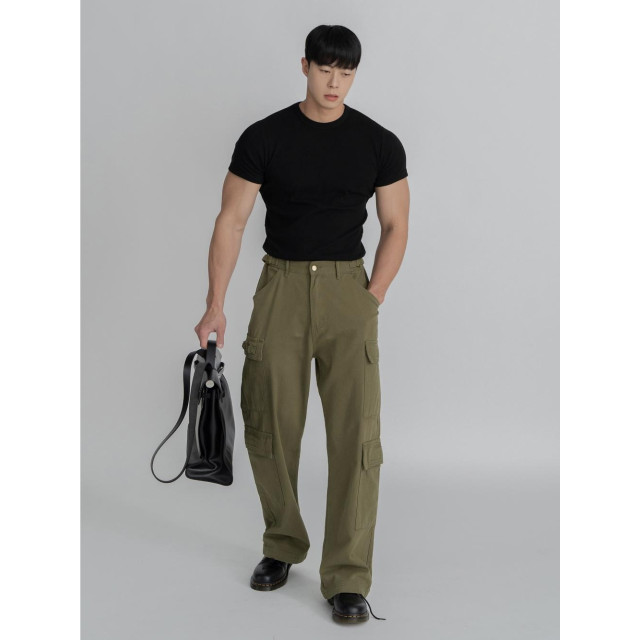 韓國🇰🇷寬鬆直筒棉質工裝長褲『韓國連線』