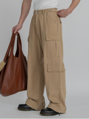 韓國🇰🇷寬鬆直筒棉質工裝長褲『韓國連線』