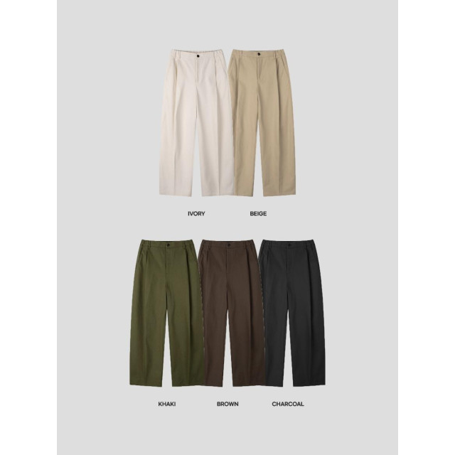 韓國🇰🇷顯腿長的單邊掐線摺痕直筒寬褲『韓國連線』