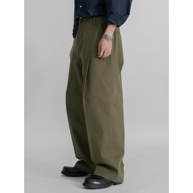 韓國🇰🇷顯腿長的單邊掐線摺痕直筒寬褲『韓國連線』