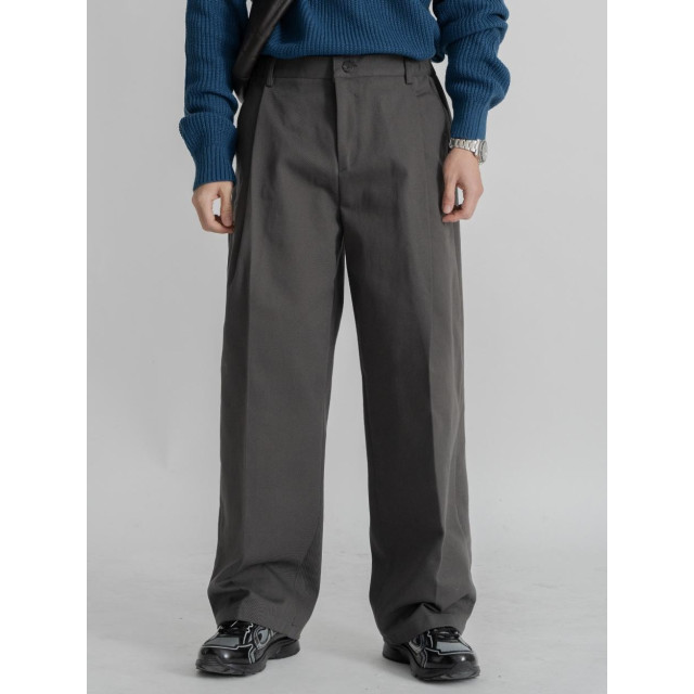 韓國🇰🇷顯腿長的單邊掐線摺痕直筒寬褲『韓國連線』