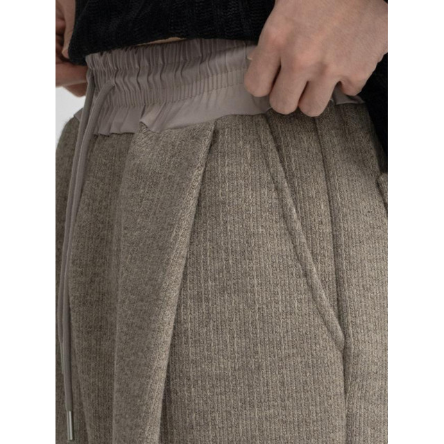 韓國🇰🇷高質感鬆緊腰單掐摺針織休閒褲『韓國連線』