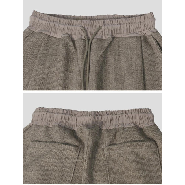 韓國🇰🇷高質感鬆緊腰單掐摺針織休閒褲『韓國連線』