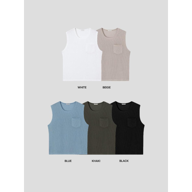 韓國🇰🇷5色寬鬆方領針織背心『韓國連線』