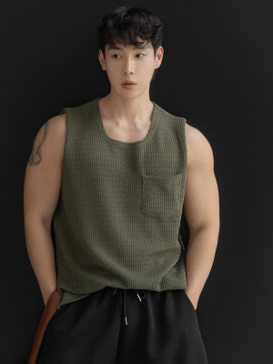 韓國🇰🇷5色寬鬆方領針織背心『韓國連線』