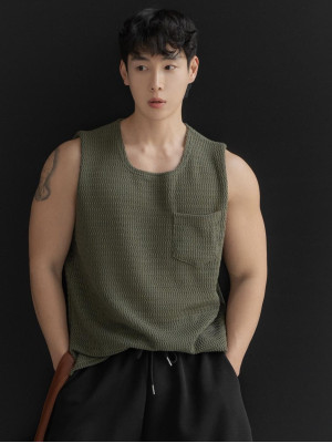 韓國🇰🇷5色寬鬆方領針織背心『韓國連線』