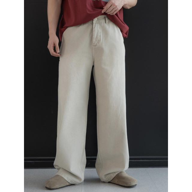 韓國🇰🇷2色純棉水洗側袋休閒寬褲『韓國連線』