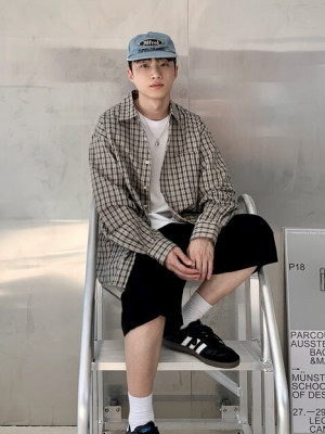 最適合春天的三種亮色系格紋長袖襯衫『韓國連線』