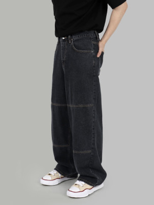 復古潮流回歸!寬鬆復古水洗丹寧褲『韓國連線』