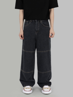 復古潮流回歸!寬鬆復古水洗丹寧褲『韓國連線』