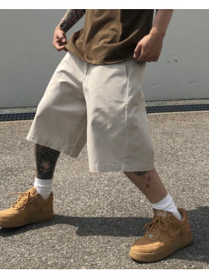 韓國🇰🇷夏天必備日常百搭過膝褲!!寬鬆側口袋過膝短褲『韓國連線』