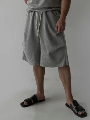 韓國🇰🇷時髦特殊設計的棉褲來了!!寬鬆雙摺痕休閒七分褲『韓國連線』