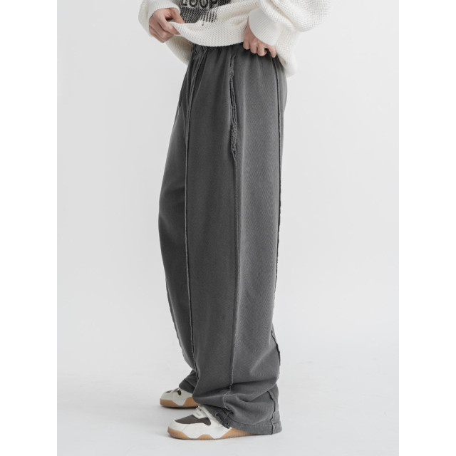 韓國🇰🇷復古水洗毛邊拼接線休閒長褲『韓國連線』