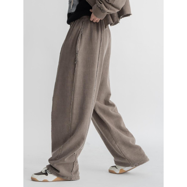 韓國🇰🇷復古水洗毛邊拼接線休閒長褲『韓國連線』