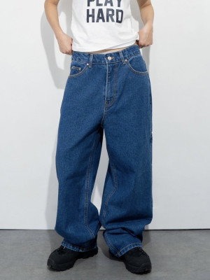 韓國最火的設計款復古車線工裝長褲『韓國連線』