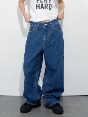 韓國最火的設計款復古車線工裝長褲『韓國連線』