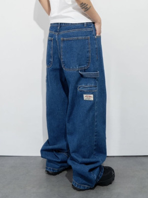 韓國最火的設計款復古車線工裝長褲『韓國連線』