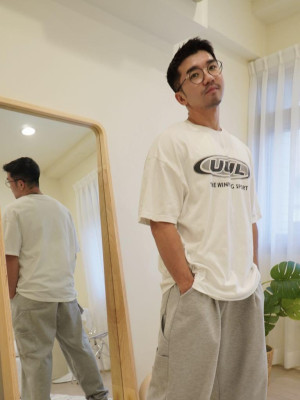 韓國🇰🇷男女帥氣不費力!UUL寬鬆印花短袖『韓國連線』