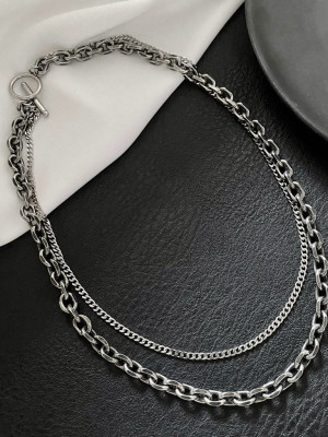 潮流感好搭配的復古雙鍊設計項鍊『韓國連線』