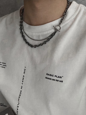 潮流感好搭配的復古雙鍊設計項鍊『韓國連線』