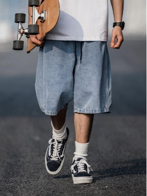 韓國🇰🇷簡單一件讓你超帥氣的寬鬆復古水洗單寧短褲『韓國連線』