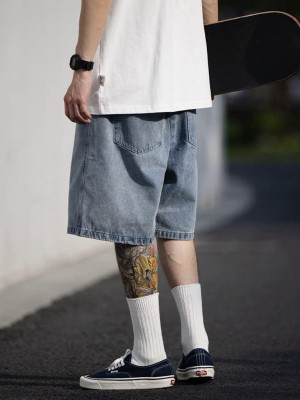 韓國🇰🇷簡單一件讓你超帥氣的寬鬆復古水洗單寧短褲『韓國連線』