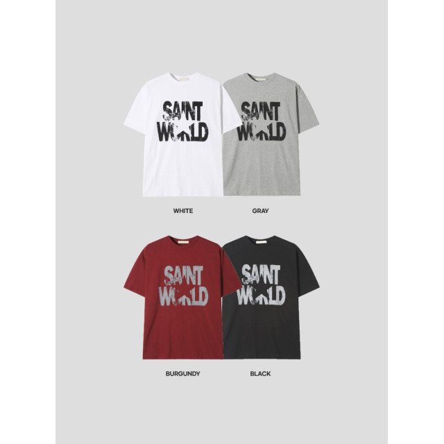 韓國🇰🇷overfit寬鬆落肩美式印花短袖『韓國連線』