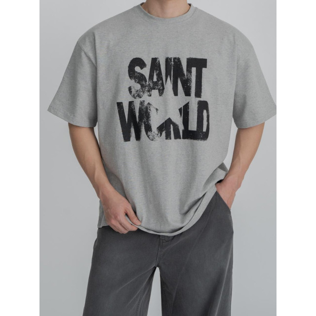 韓國🇰🇷overfit寬鬆落肩美式印花短袖『韓國連線』